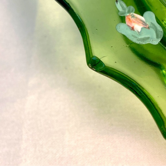 COPY - 1904 VOGUE ENAMELLED ROSES ROUND COVERED BUTTER DISH JEFFERSON GLASS COM… - Picture 12 of 14